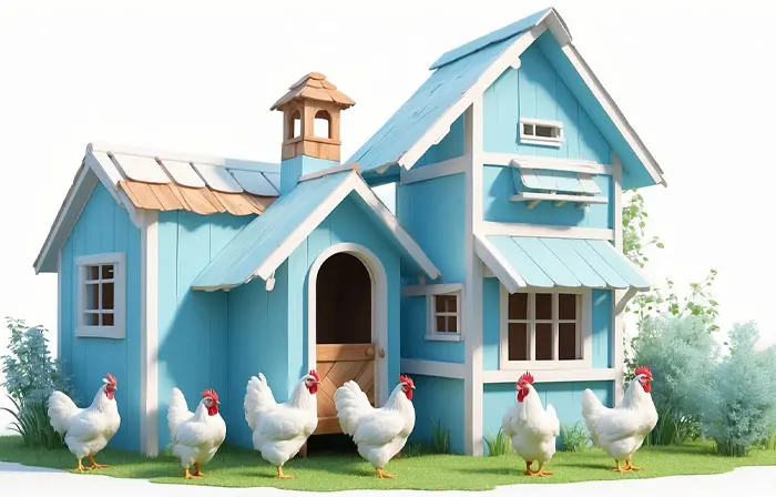 Vintage Fashioned Farmhouse 3D Model Illustration